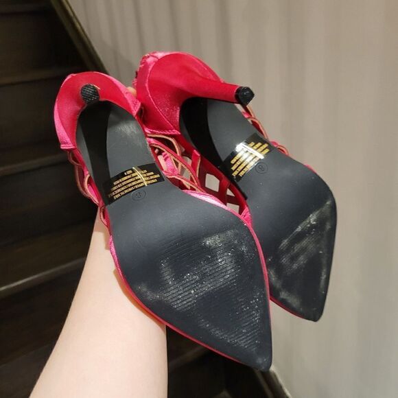 2/$20Vintage Revamped hot pink high heels shoes - Picture 4 of 4